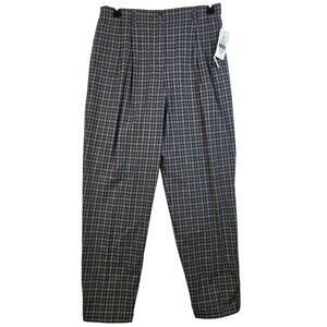 Susan Bristol 90s Size 10 Pleated Trousers Plaid Casual Office Basic Deadstock